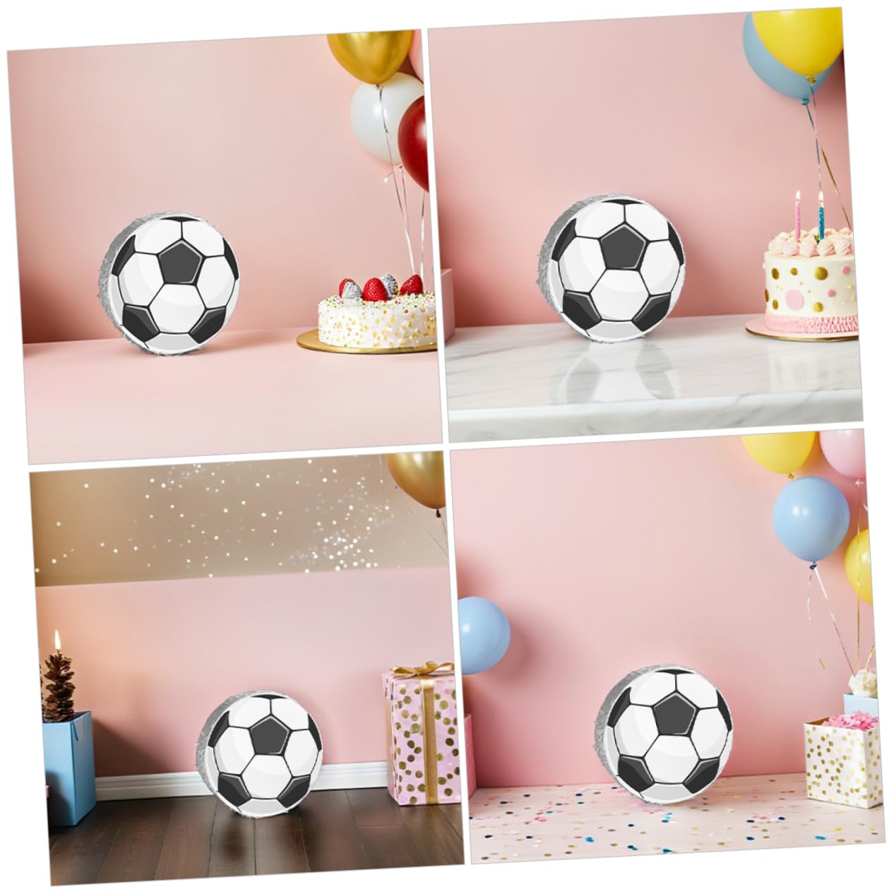 UKCOCO Piñata de Fútbol de Balón de Fútbol para Fiesta de Cumpleaños con Antifaz para Fiesta y Decoración Festiva