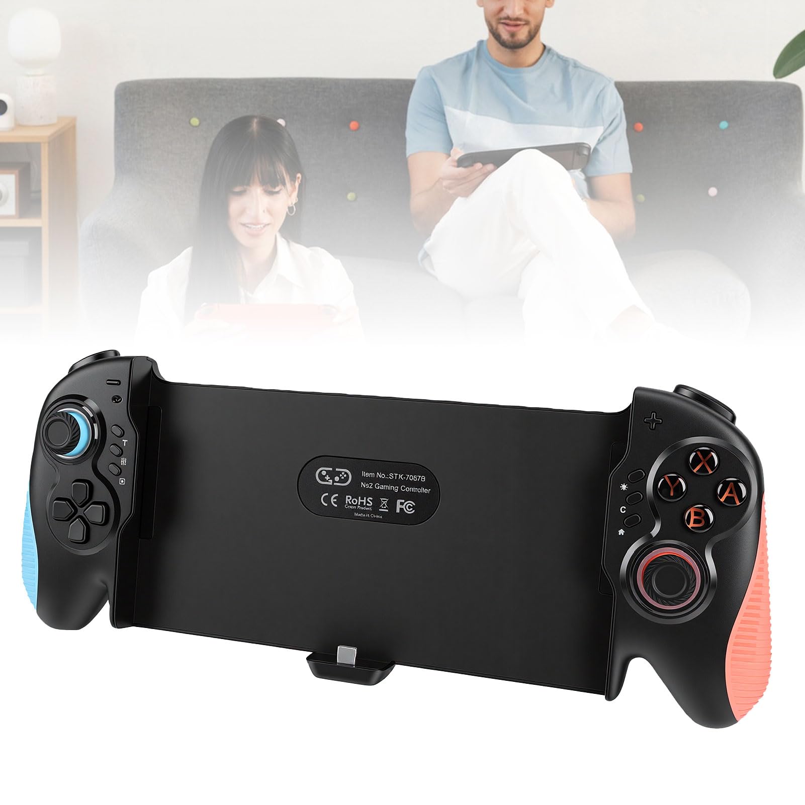 Jiawu Controller Portatile per Console di Gioco con Controllo Avanzato del Movimento e Illuminazione RGB per 2 Perfetto per gli Appassionati di Giochi