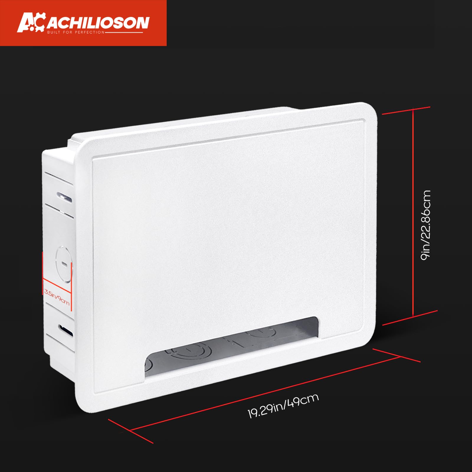 Media Box da incasso, kit di gestione dei cavi TV, in scatola multimediale a parete per Roku, Apple TV, Samsung One Connect Mini, compatibile con WiFi, doppio scopo, bianco-9