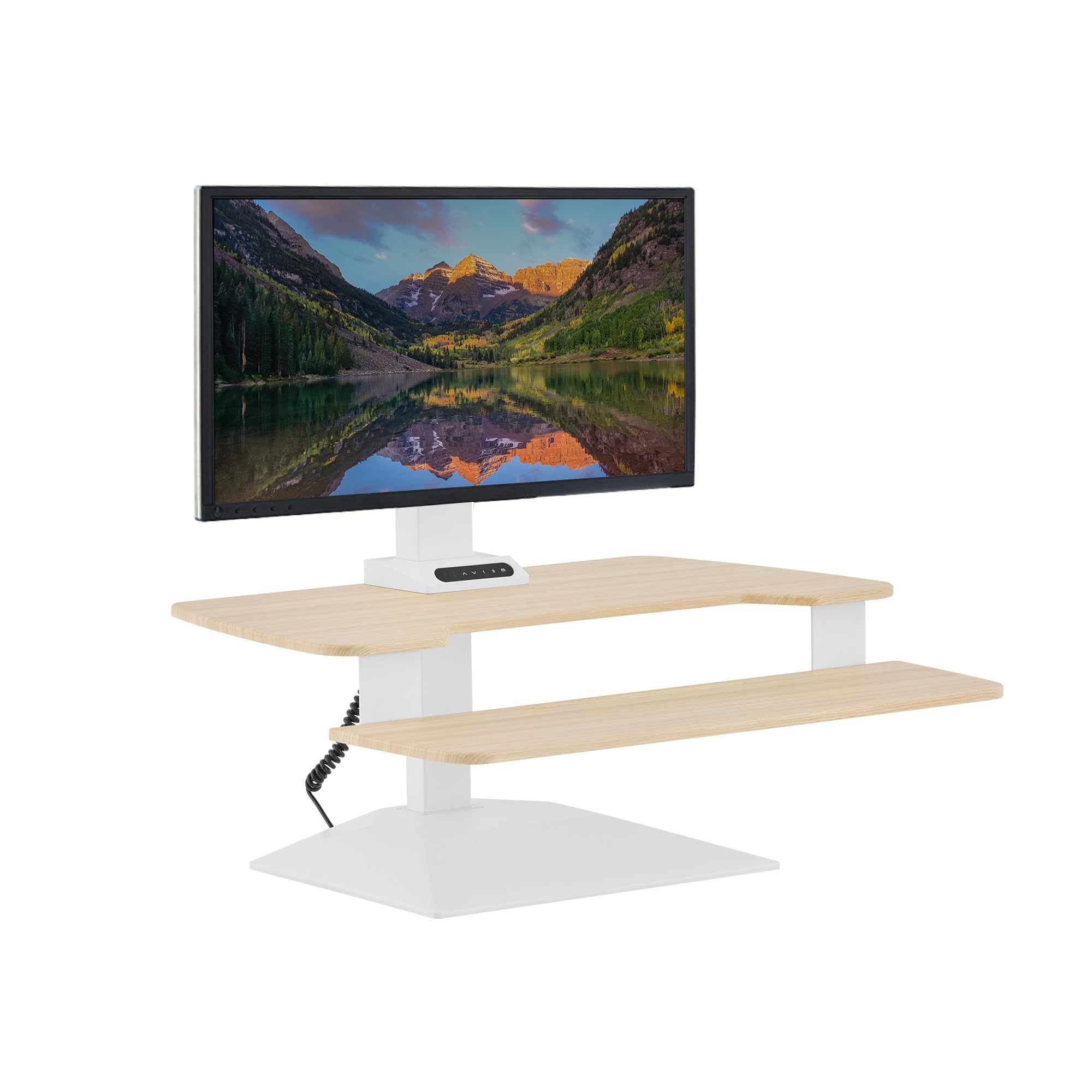 Vari VariDesk Premier Electric Converter - Standing Desk Height Adjustable Riser - Stand Up Converter for Home Office Workspace - Single Monitor Mount