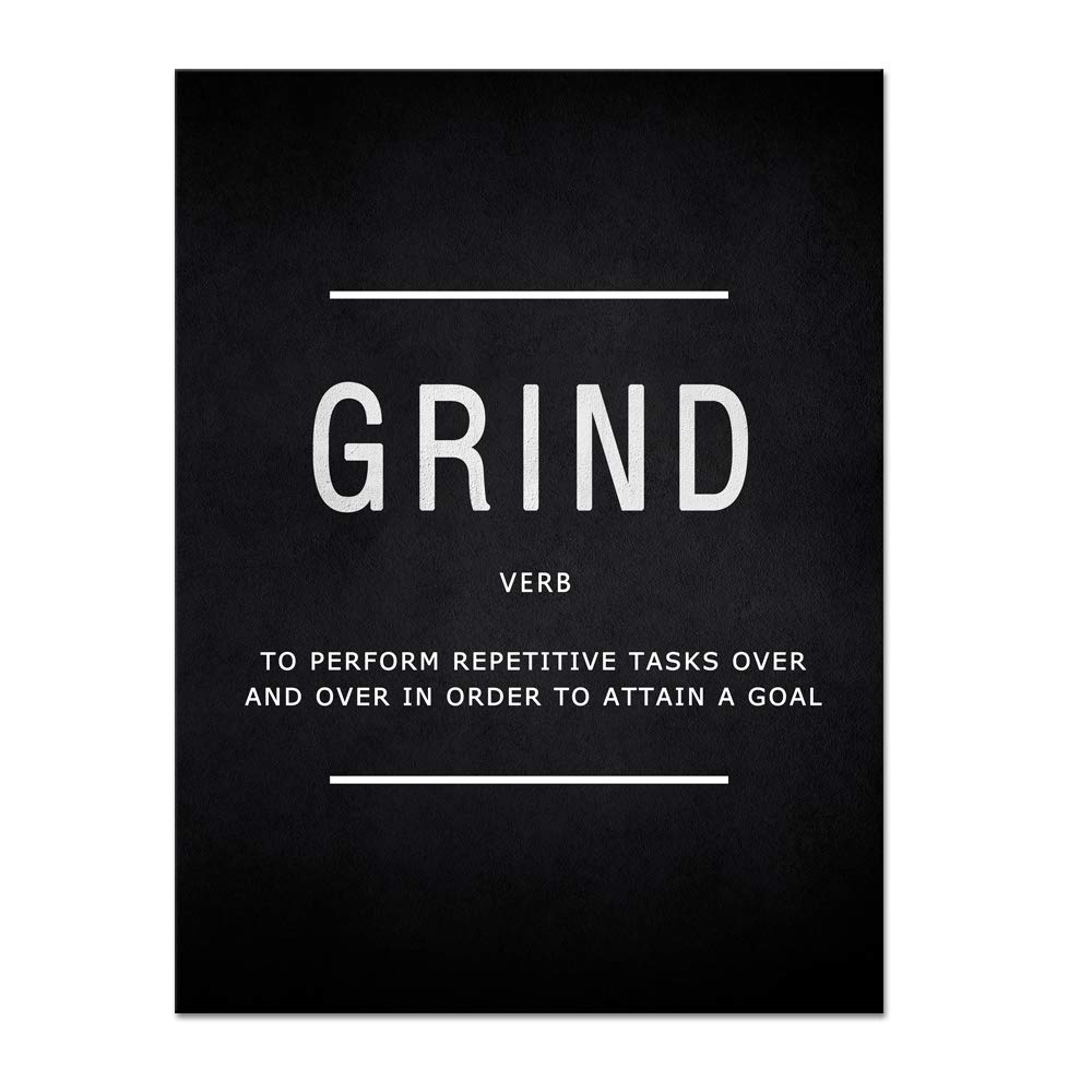 Grind Verb Motivational Wall Art Inspiring Motto Painting Prints On Canvas Inspirational Entrepreneur Quotes Posters Pop Culture Meaning Inspiration Decorations Artwork For Office Home 12 Wx18 H Buy Online In Singapore At Desertcart