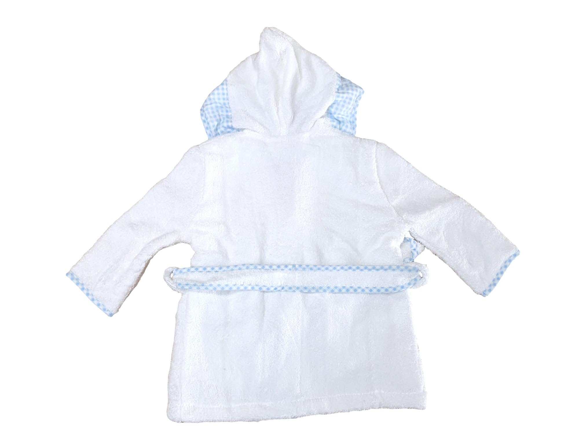 Nenel Set de bain pour enfants: Peignoir et Serviette à Capuche personnalisé - Jeu de Bain des enfants brodé: Sortie de Bain + Cape Unisexe Vichy