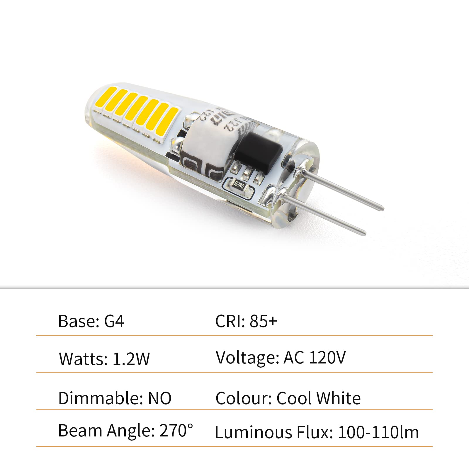 Lot De 10 Ampoules LED G4 à Culot à Deux Broches, Encapsulation En Sil