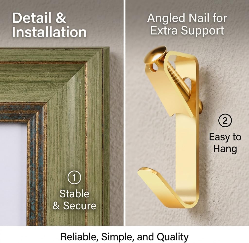 POZEAN 8x10 Picture Frames Set of 6 with Mat for 5x7 Photos, 8 x 10 Frames for Pictures – Vintage Multi Color Photo Frames with Gold Trim, Shatterproof HD Plastic Cover for Wall & Tabletop Display Home Decor