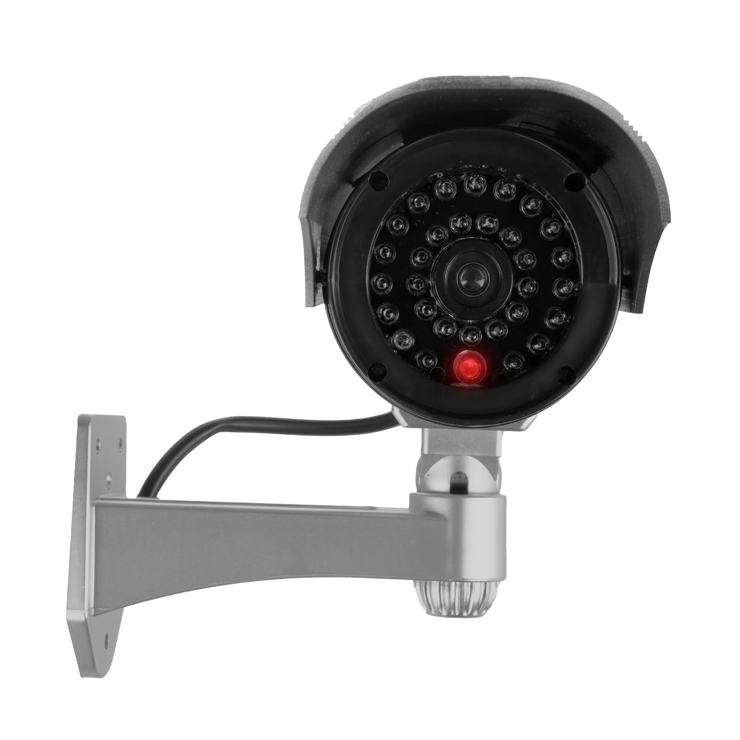 Maclean 4-Pack Realistyczny Solarny Atrapa Kamery Bezpieczeństwa z Migającą Diodą LED – Wodoodporny Model Atrapy Kamery CCTV Do Użytku Wewnątrz i Na Zewnątrz, Łatwa Instalacja