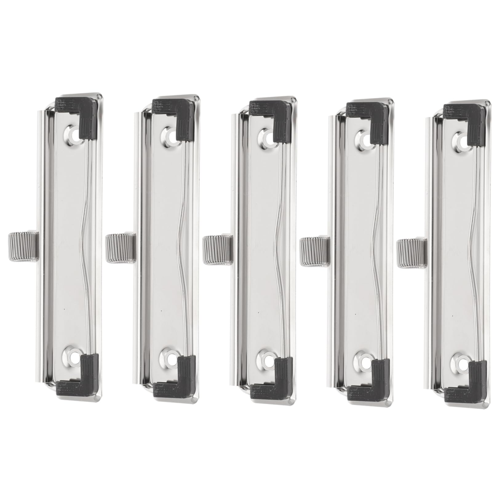 Clip Metallo per Portablocco 5 Pezzi, Resistente e Multifunzionale, Design Minimalista e Argento, per Casa e Ufficio