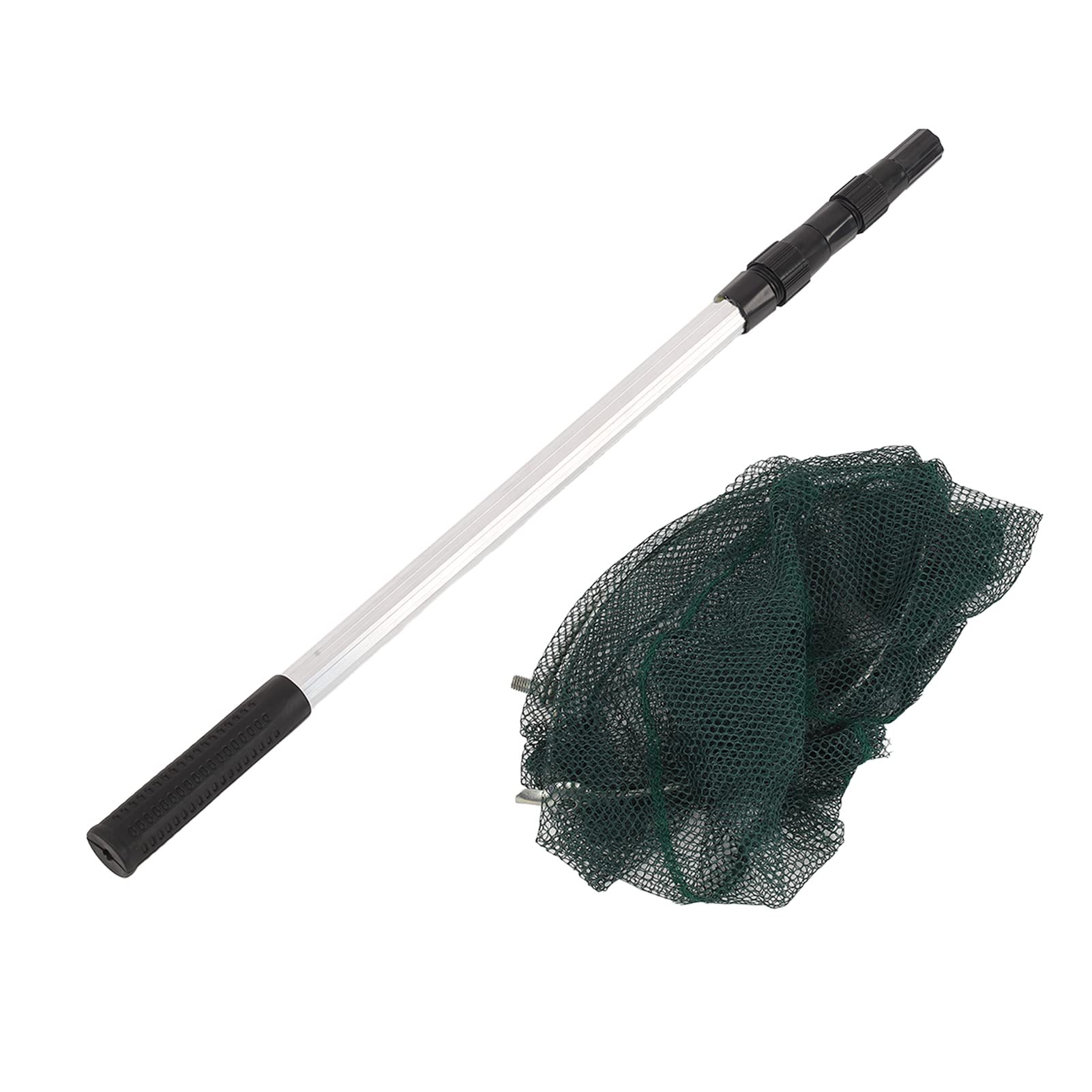 Luocute Retino da Pesca in Lega di Alluminio con Manico Telescopico | Foldable Fish Net, Quick Assembly, for Catch and Release Freshwater Saltwater, 37cm Net