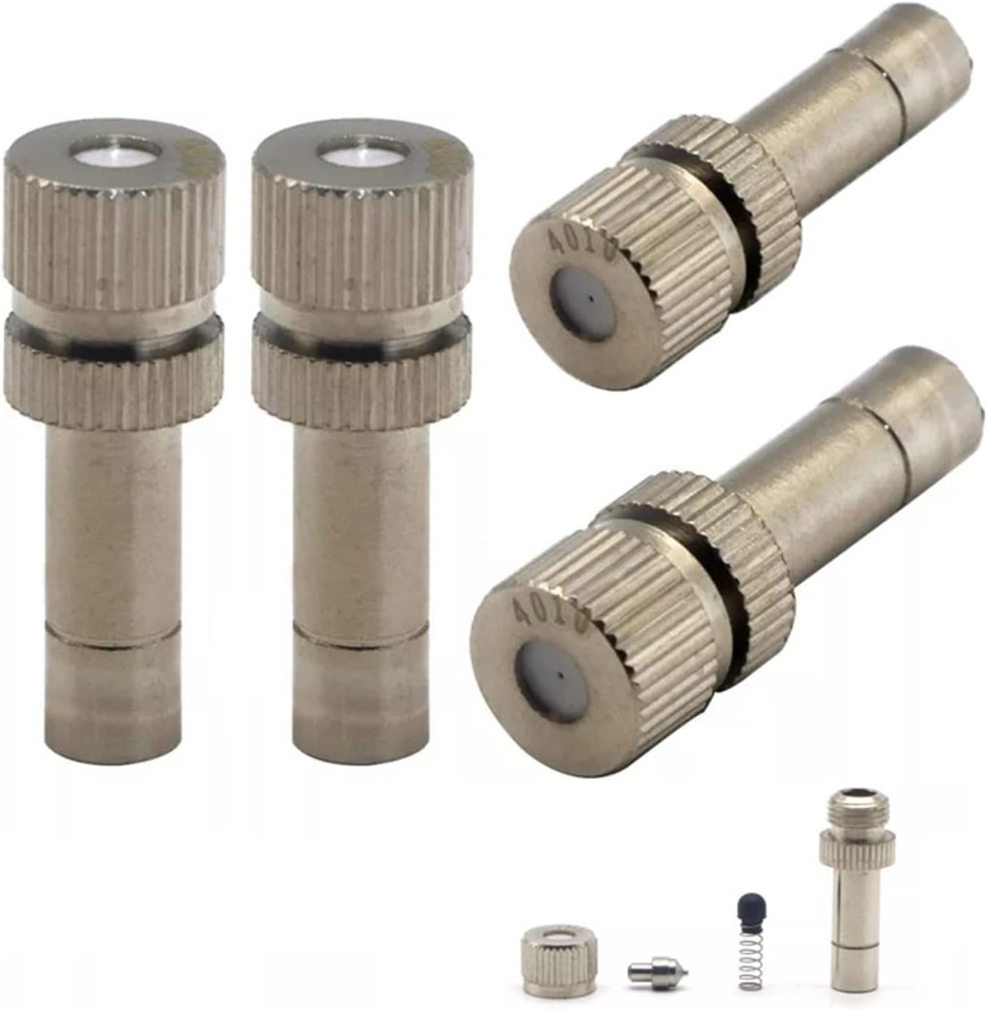 90PCS Quick Connector Brass Misting Nozzles for Outdoor Cooling System Low Pressure Fogging Spray Head Micro-Mist Nozzle with 6MM Connection (Size : 0.2mm)