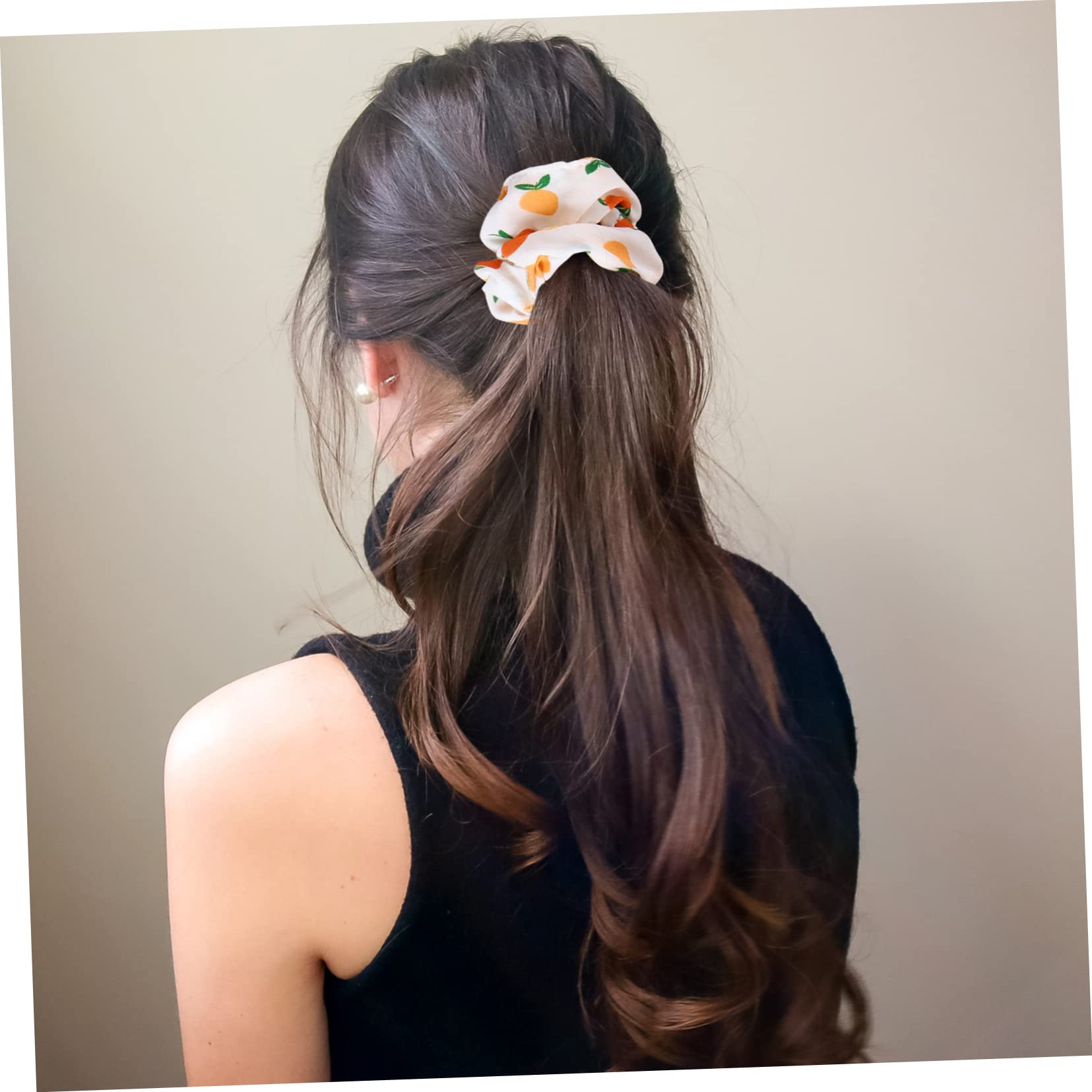 48 Piezas Anillo De Pelo De Salchicha De Frutas Accesorios Para El Cabello De Fresa Bandas Elásticas Para El Cabello Scrunchy Pelo De Gasa Accesorios Para El Cabello Infantil Tela FRCOLOR