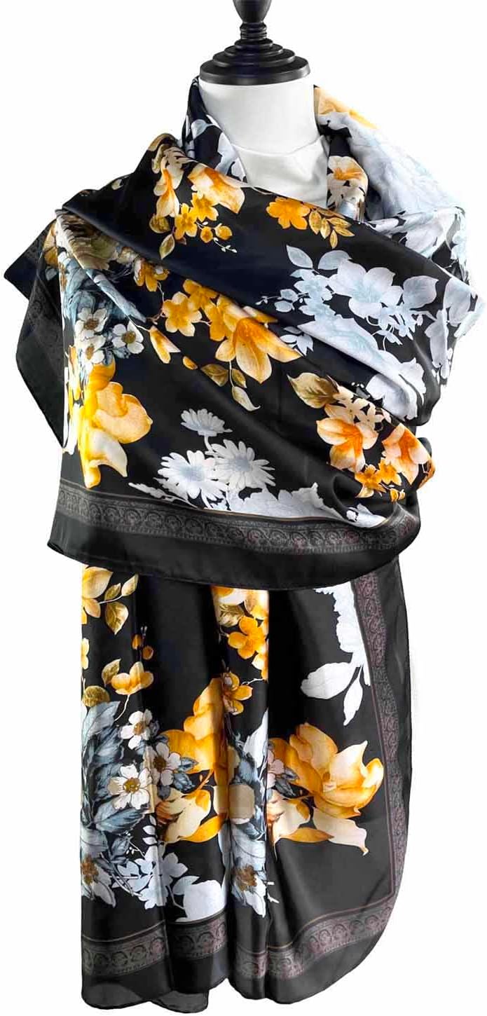 Xyueanlo Scarfs for Women Lightweight Scarves Fashion Print Floral Pattern Head Scarf Wraps Shawls - Image 4