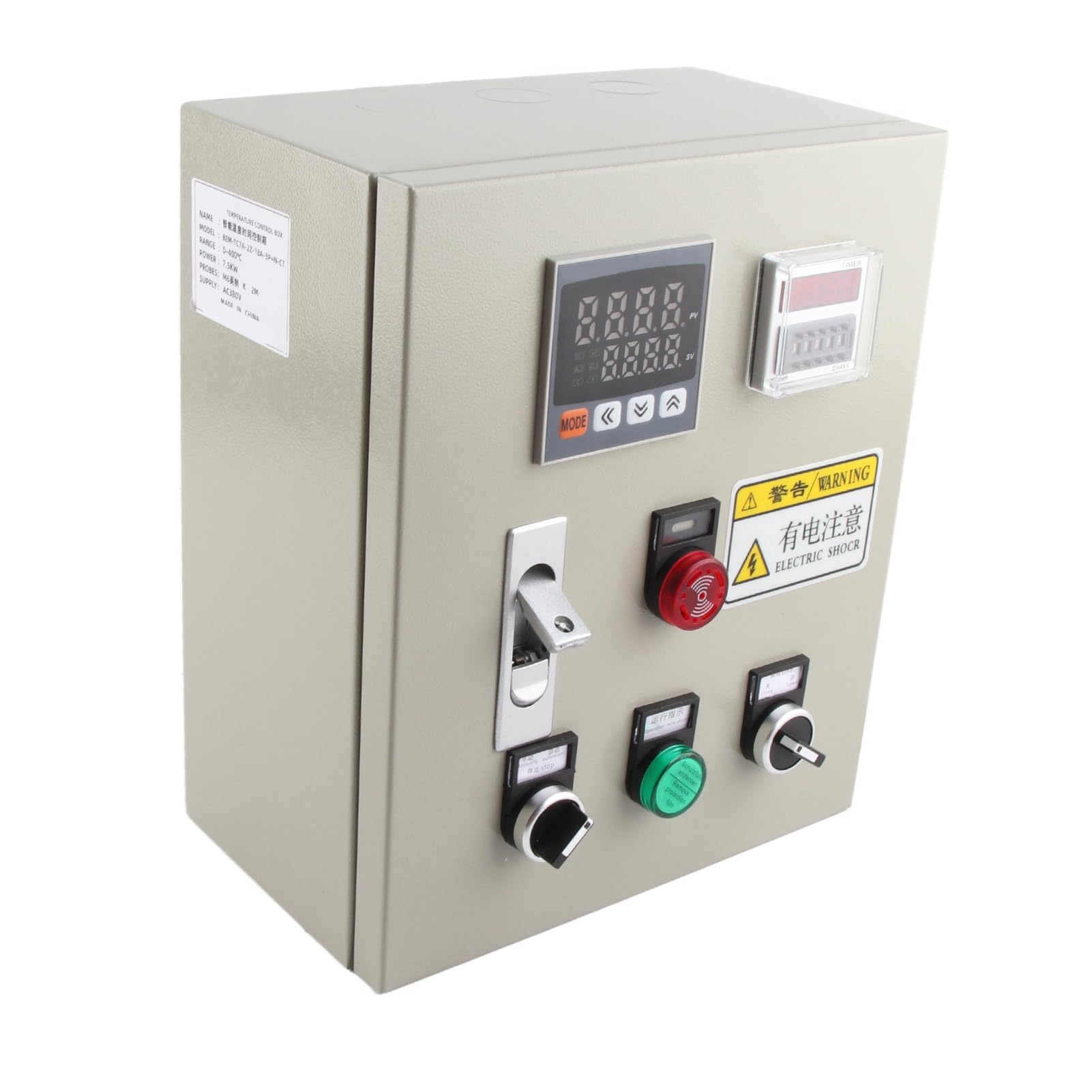 Fafeicy PID Temperature Controller 0 do 400℃, 380VAC 7,5KW, Skrzynka