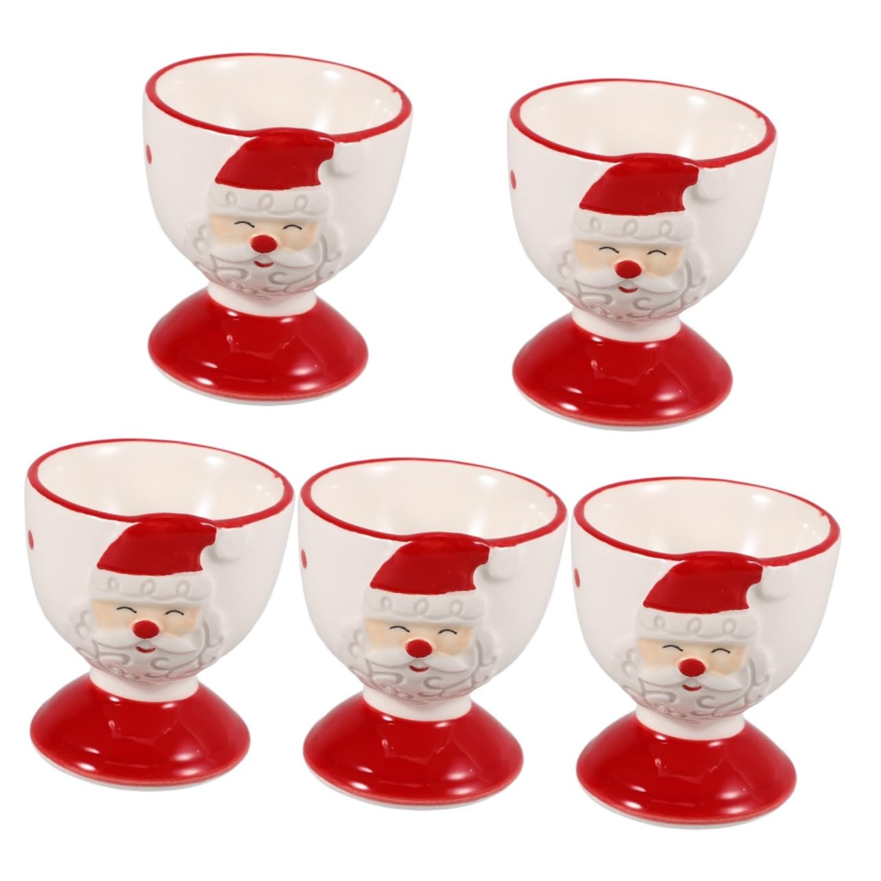 LABRIMP 5pièces Porte-œufs Céramique Père Support pour Œufs Décoratif Et Pratique pour Déjeuner De Décoration De Bureau pour