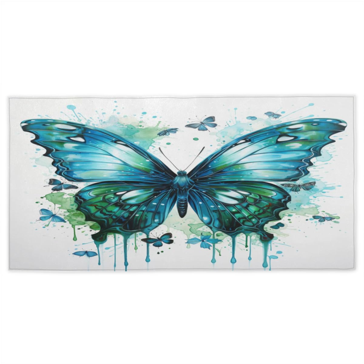 Toalha Praia Lilly Pulitzer 101x182cm - Estampa Butterfly Trellis - Algodão Absorvente - Bordas Recortadas