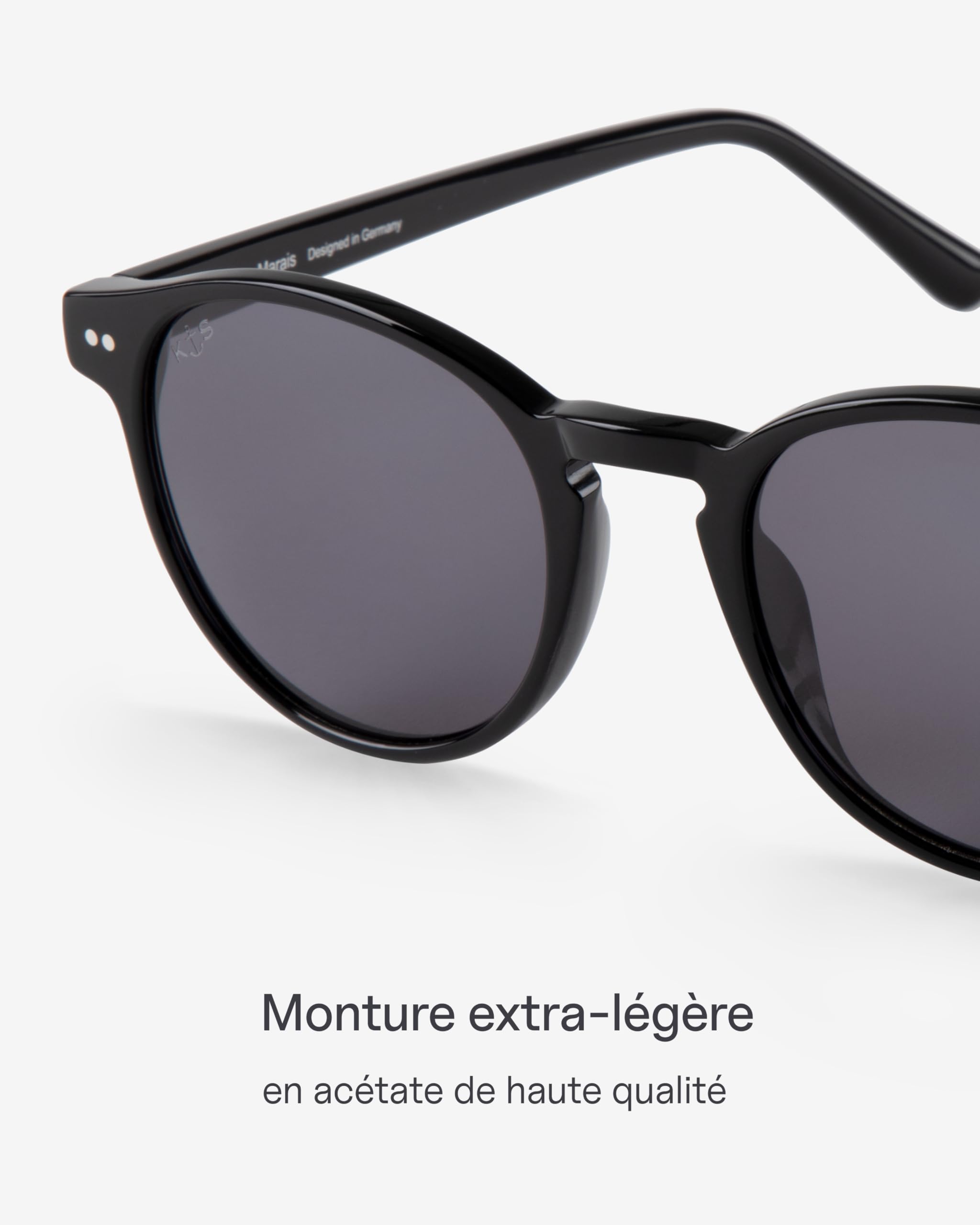 Kapten & Son Lunettes de soleil Marais | Unisexe | Lunettes de soleil élégantes avec monture esthétique en acétate de haute qualité | Protection fiable contre le soleil et les UV | Largeur de la