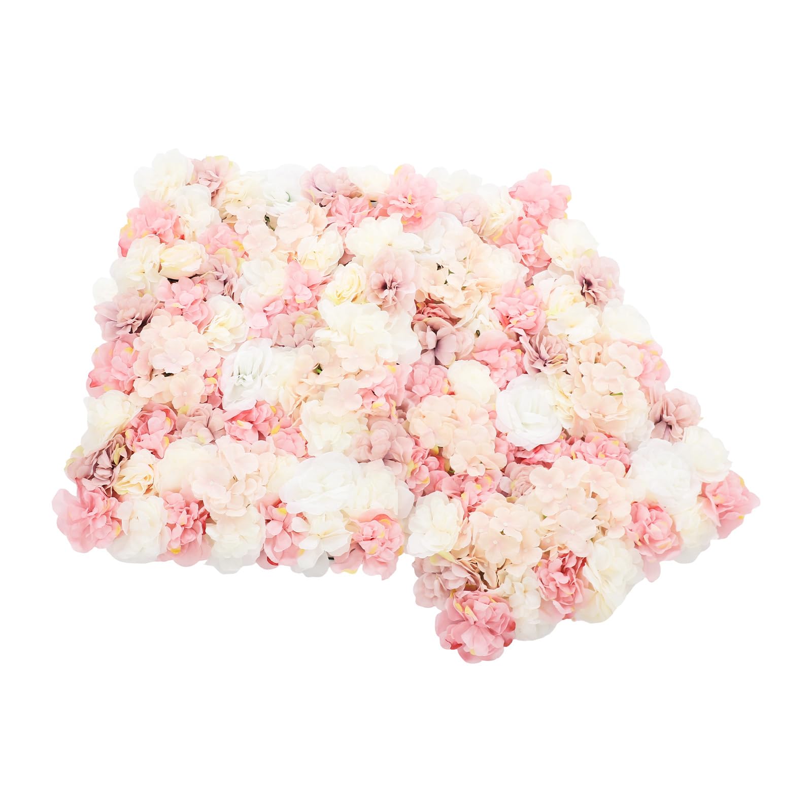 Künstliche Blumen Wand Kunstblumen Blumenwand 6 Stück Realistische Seidenblumen Gesteck mit Hortensien Rosen Dahlien für Hochzeit Dekoration Party Hintergrund Balkon Garten Innen Außen, DIY, 60x40 cm