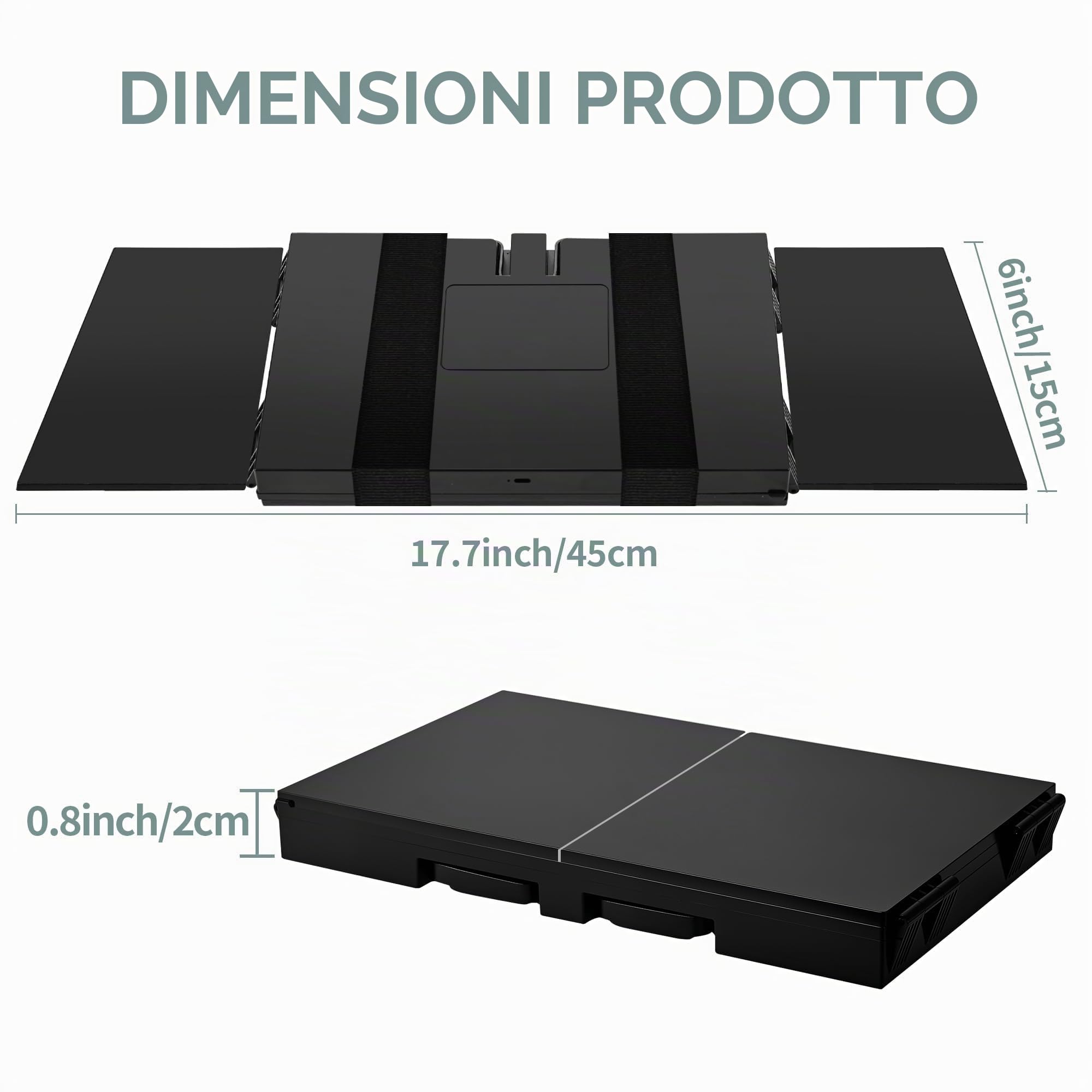 Specchio 360 gradi capelli, specchio barbiere con gancio telescopico, specchio da barba uomo, specchi per auto-taglio capelli, trucco e rasatura (senza LED)