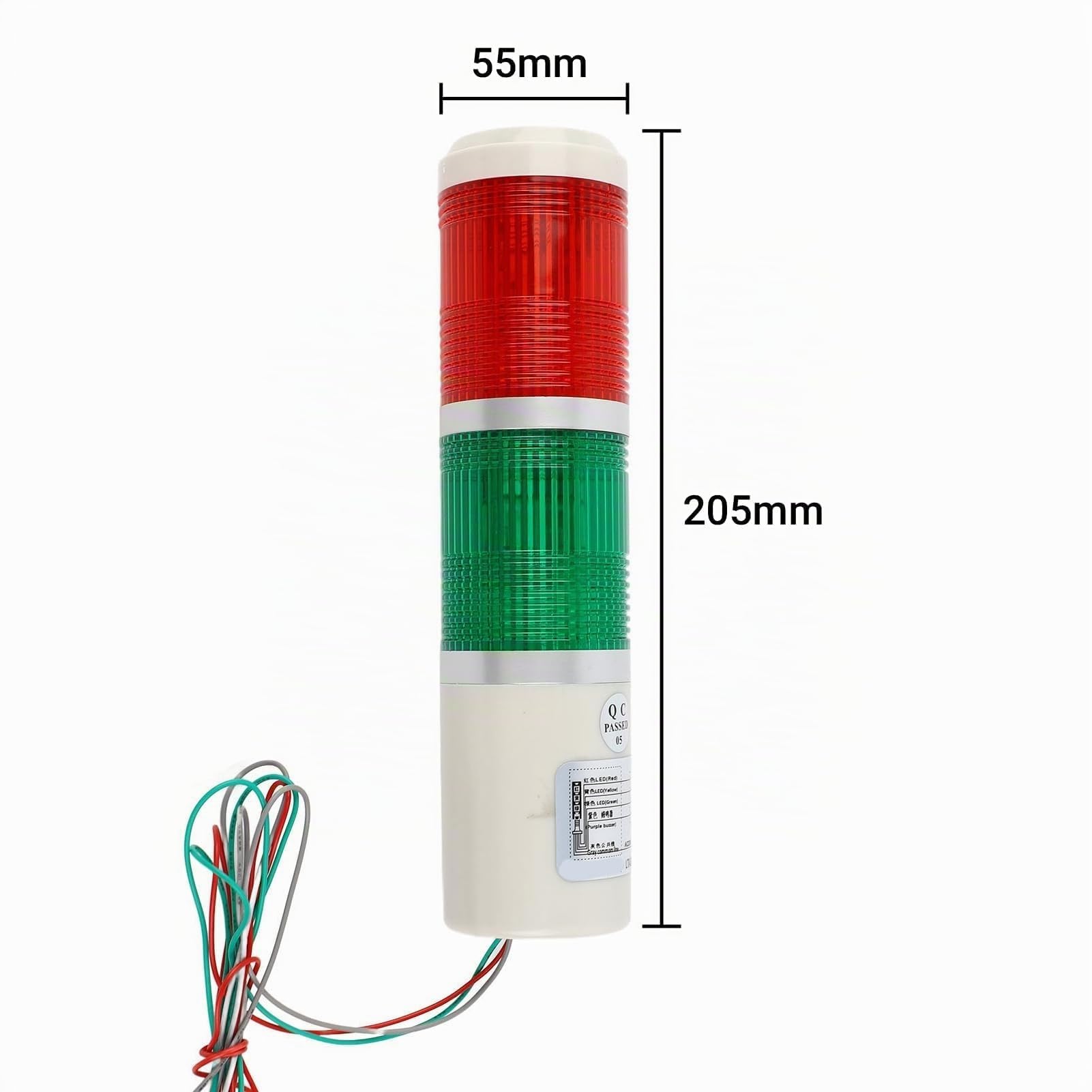 Rouge/Vert LED Voyant d'Avertissement LED Tour Ronde Lumière Équipement D'urgence Éclairage Ampoule Balise Lampe AC220V