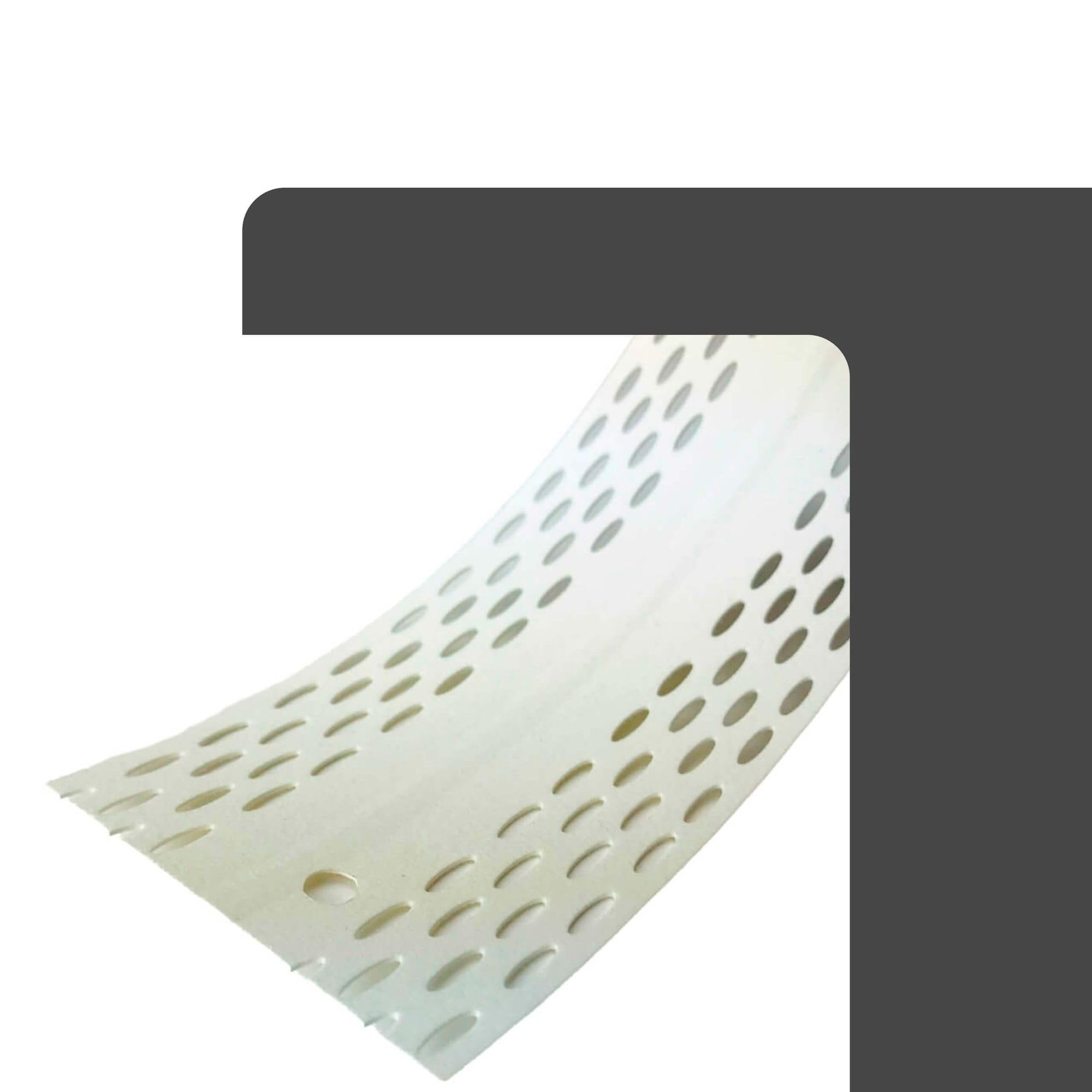 Perfil del borde UNO-BEAD 222 ángulo flexible blanco de 30,5 m de protección de cantos altos, para cantos interiores y exteriores en drywall, fácil de montar | Perfil angular flexible para interiores y exteriores en tabiques, PVC, revestido de fibra, prot