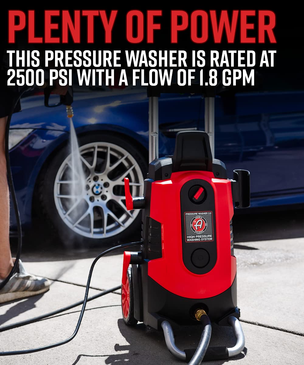 Adam's Electric Pressure Washer 2.0 Powerful 1.8 GPM 2500 PSI Car