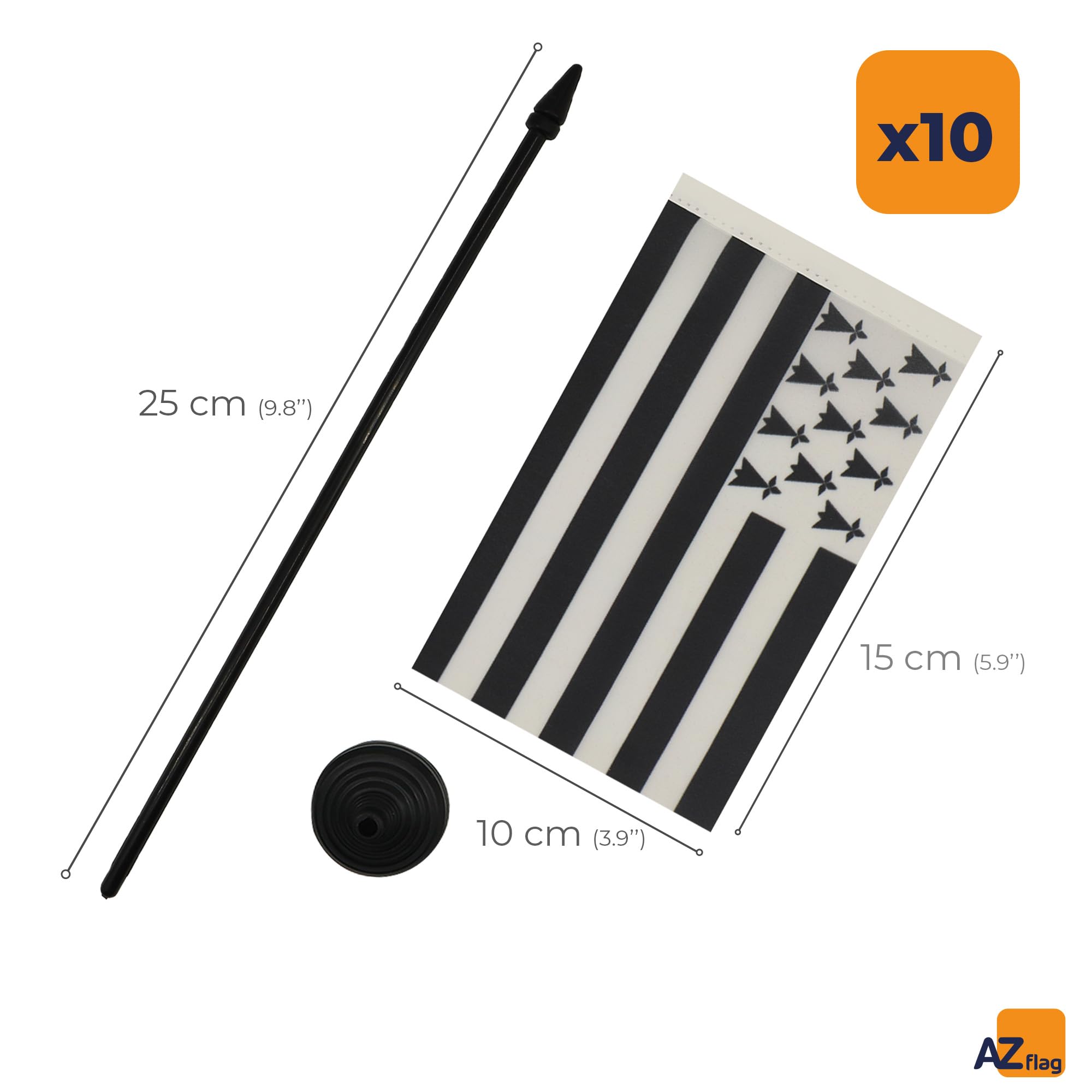 Achat fanion Bretagne 15x10 cm Plastique cartonné - Acheter