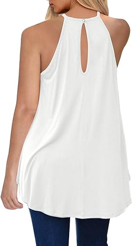 Vista 2 de Camisa Miholl suelta, sin mangas, de encaje, para mujer