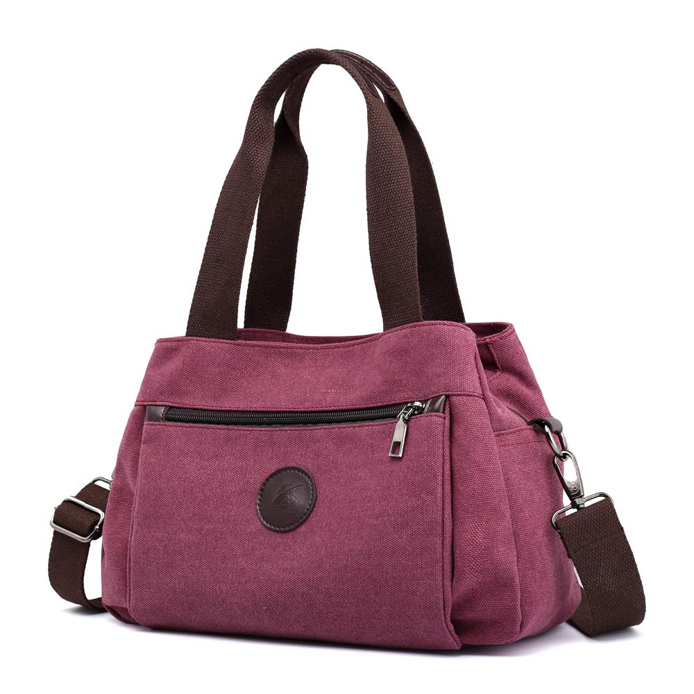 Hobo Handbags Canvas Crossbody Bag for Women Multi Compartment Tote Purse Bags