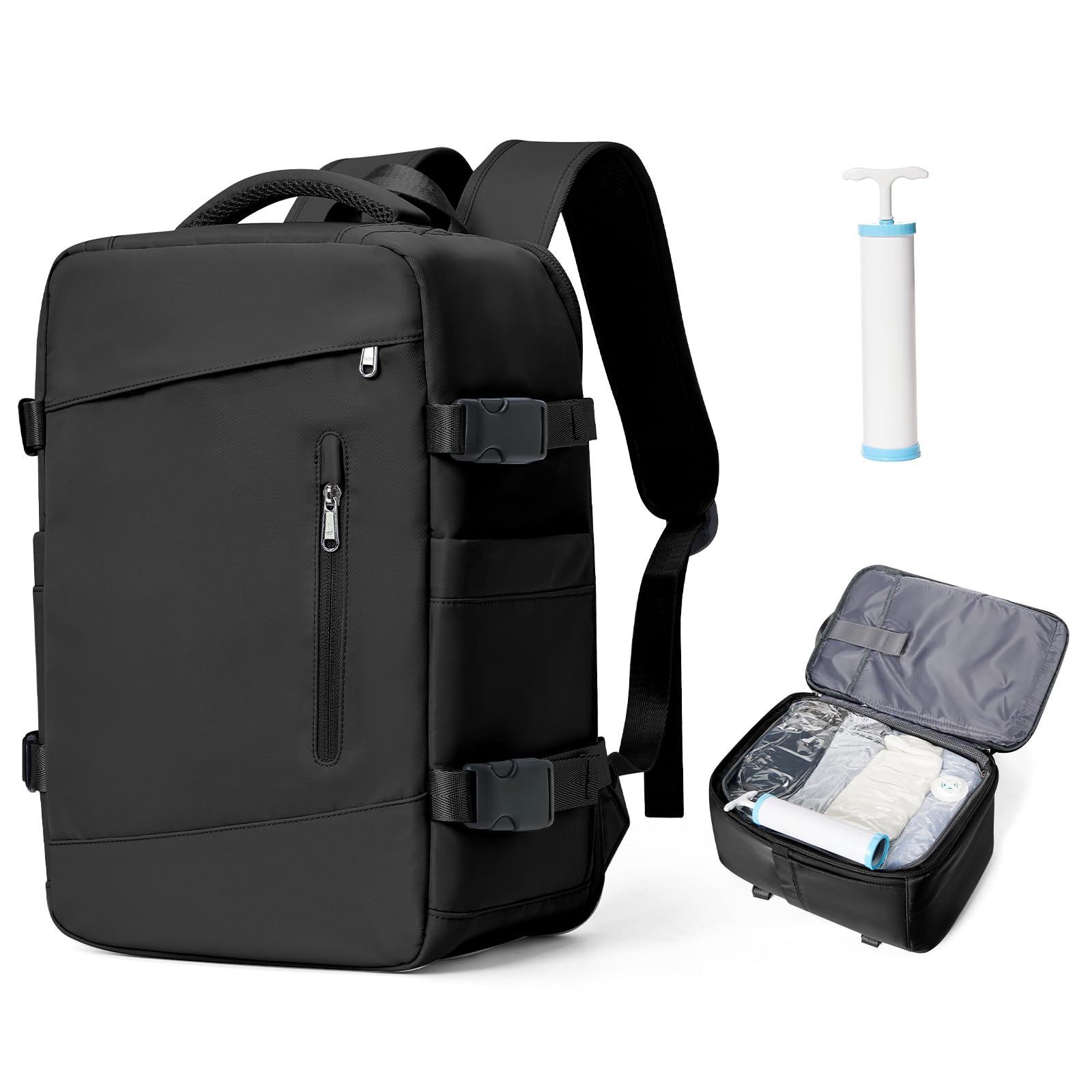 WEPLAN Vacuum Backpack Travel with Pump Ryanair Cabin Bag 40x30x20 cm Travel Backpack Women Men 40x20x25 Carry On Backpacks