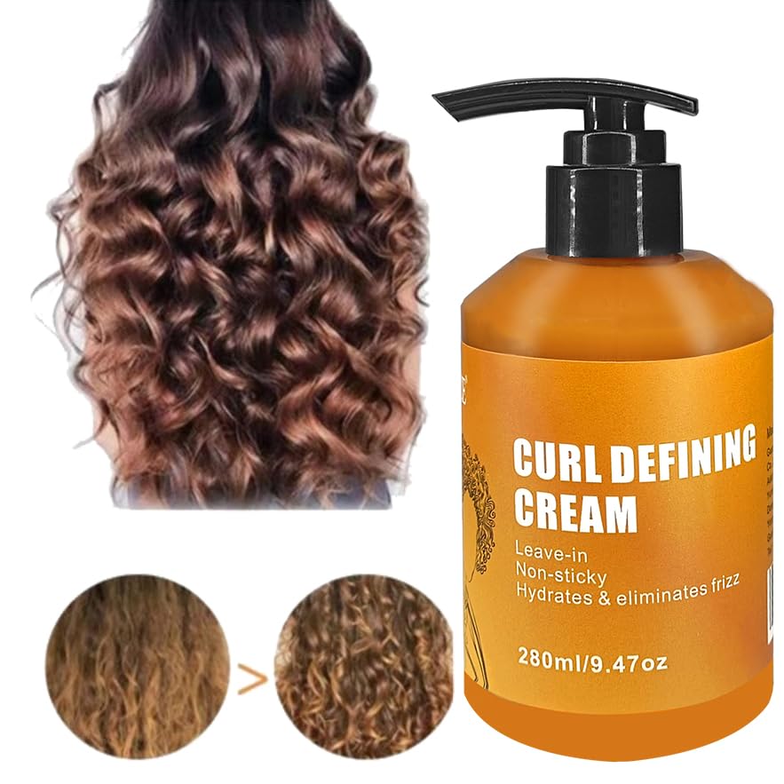 GZE Curl Defining Cream Leave-in Non-stick Hydrates & eliminates frizz, Hair-Smoothing Anti-Frizz Cream to Define All Curl Types & Hair Textures Curling Perfection Cream For Women and Men, Brown - Image 9