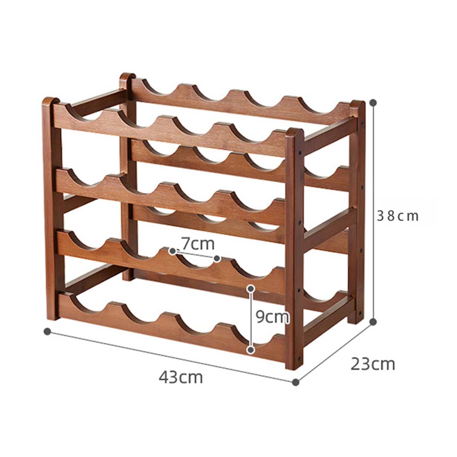 Tinyuet Flaschenregal, Natrlicher Bambus Weinregal, 4-stufiges Weinregal  Stapelbares, unabhngiges Flaschenregal fr 16 Flaschen,  Getrnkekistenregal : Amazon.de: Kche, Haushalt & Wohnen