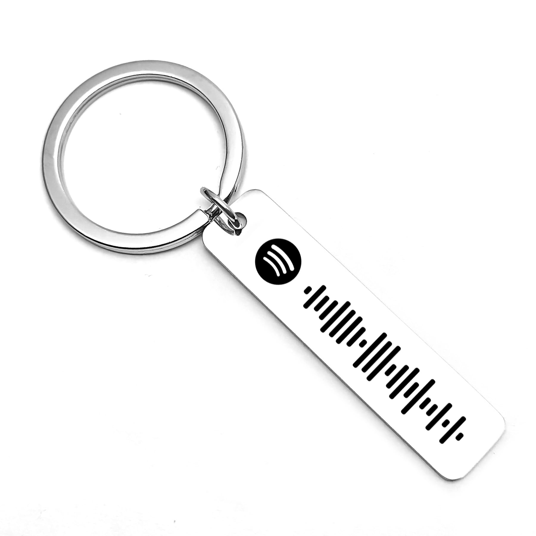 CustomCustom Scannable Spotify Code Keychain Personalized Spotify Music Song Code Key Ring Personal Anti-Lost Name Phone Number Keychains Drive Safe Car Keyring for Men & Women Gifts