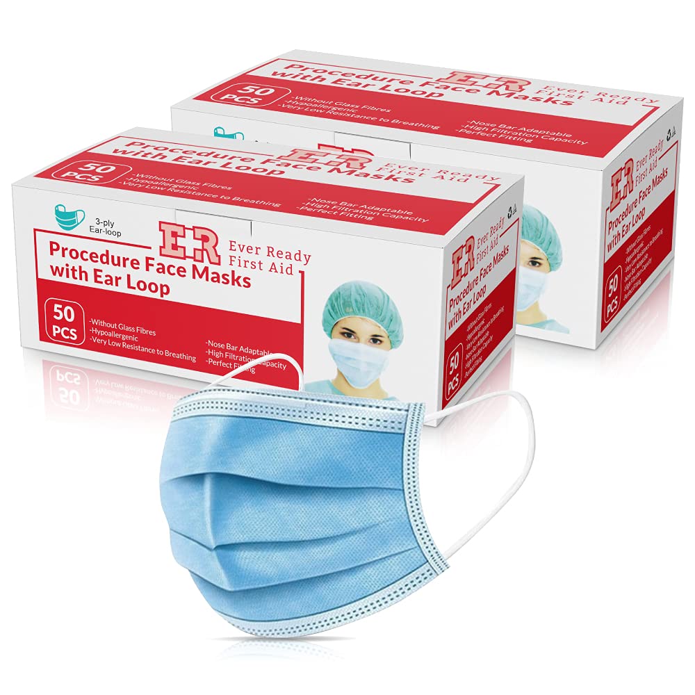 Ever Ready First Aid 3-ply Disposable face Masks