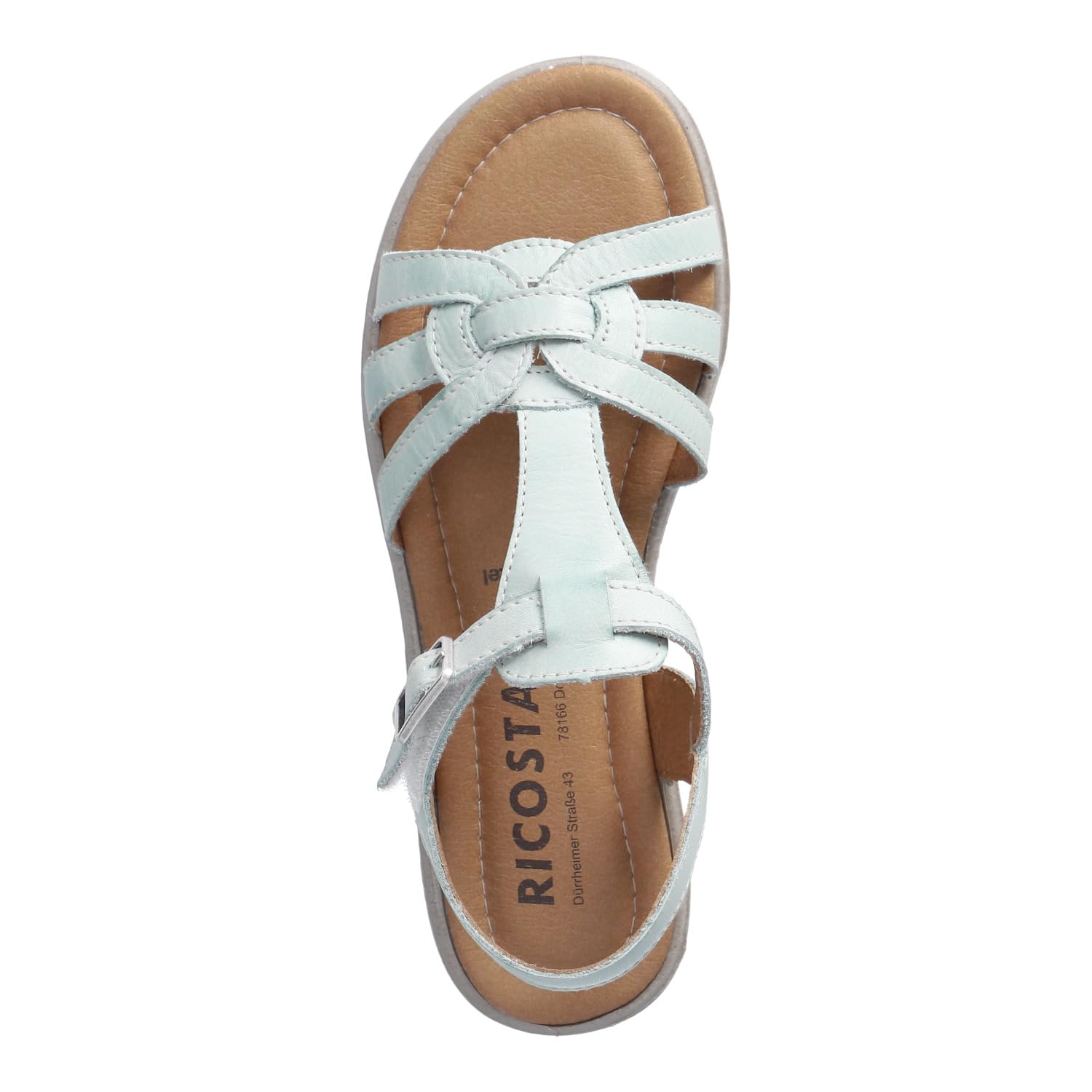 RICOSTA Riemchensandalen Birte - rutschfeste Mädchen-Sandalen - Flache Sandalen für Kinder - Echtleder-Sandaletten