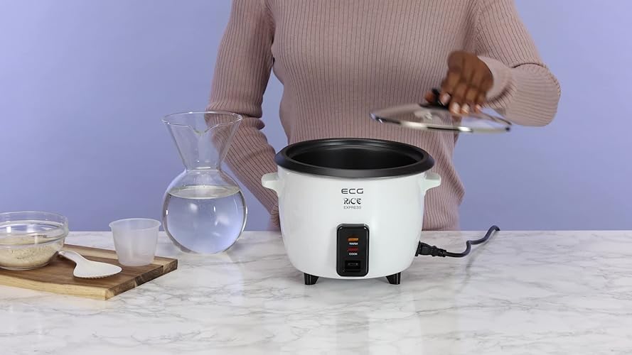 Bild 6 - ECG RZ11 Reiskocher 1 L für alle Reisarten 400W Warmhaltefunktion, weiß