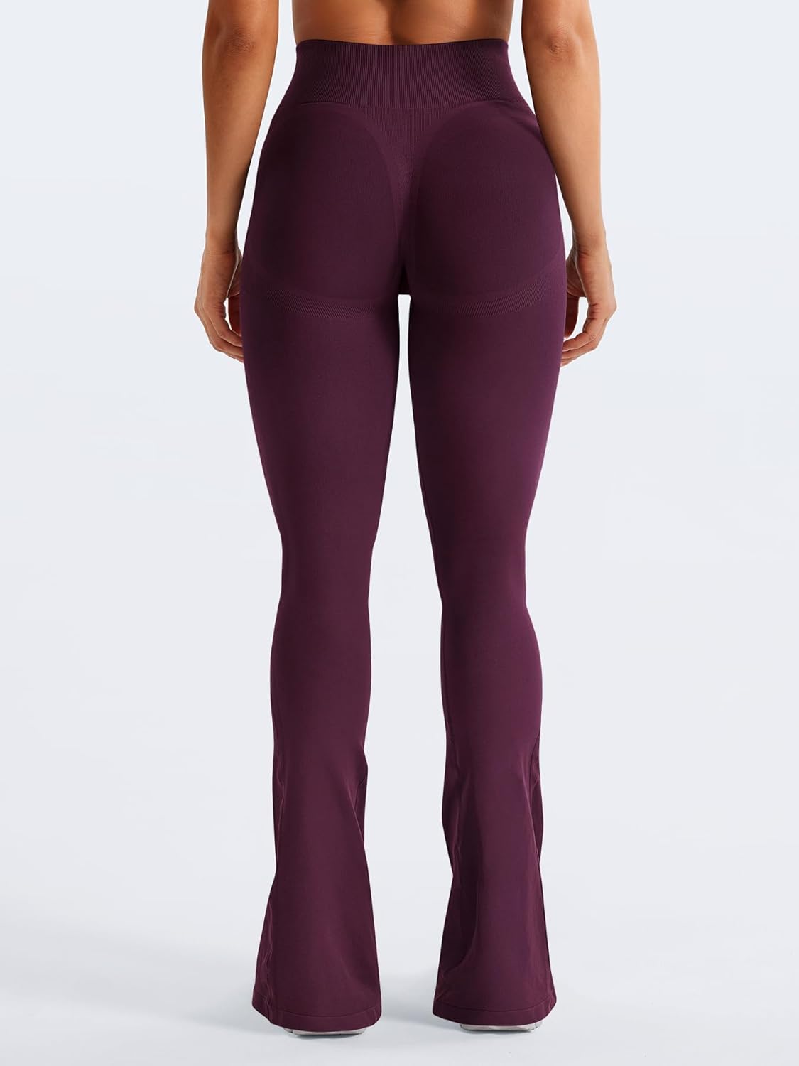 YEOREO Women's Mini Flare Workout Butt Lifting Hidden Scrunch Seamless Yoga Legging Pants