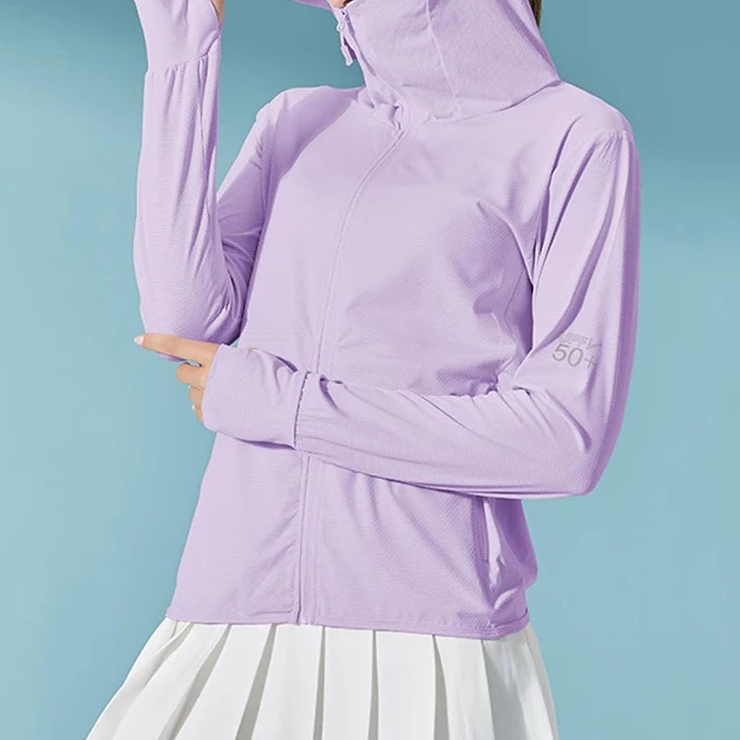 Womens Anti UV Jacket Outdoor Sun Protection Quick Dry Windbreaker Soft Elastic Camping Coat with Removable Brim