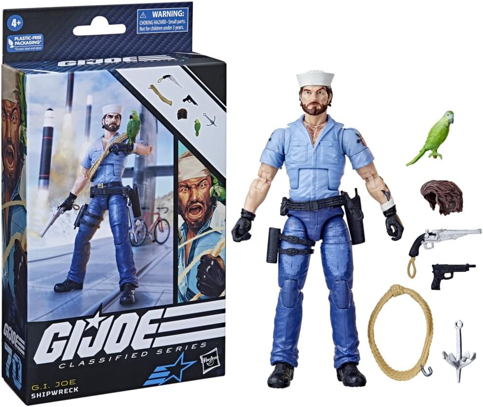 G. I. Joe Classified Series Shipwreck with Polly, Collectible G.I. Joe Action Figures, 70, 6 inch Action Figures for Boys & Girls, with 6 Accessories