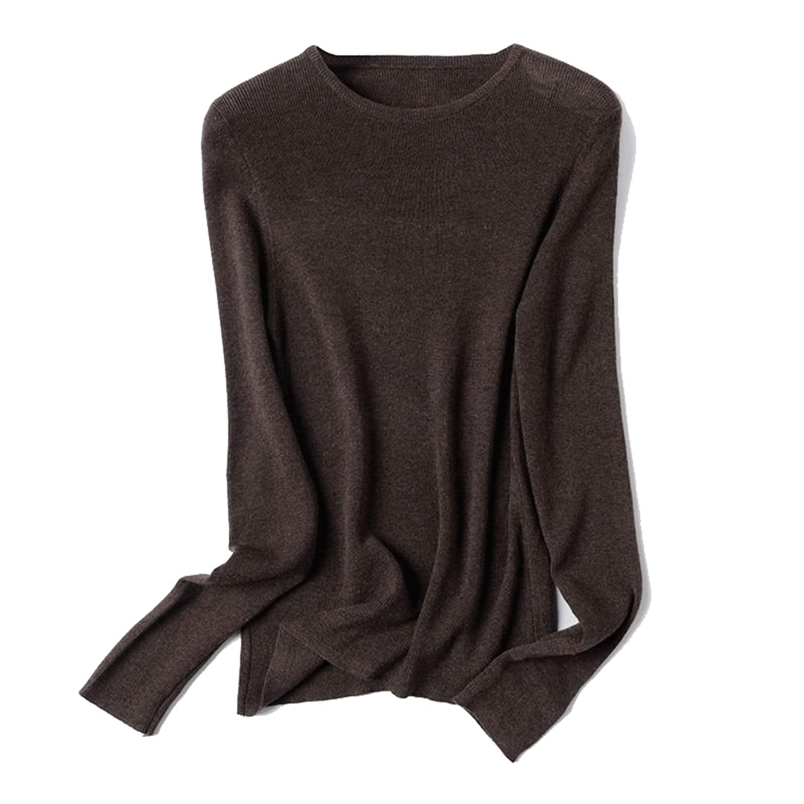 IONIKKWomens Sweaters Women Basic O Neck Sweater Tops Cashmere Casual Sweater Knitted Chic Pullovers Woman's Sweater Jersey Knit Jumpers Top