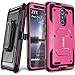 COVRWARE ZTE ZMAX PRO - [Aegis Series] w/ [Built-in Screen Protector] Heavy Duty Full-Body Rugged Holster Armor Case [Belt Swivel Clip][Kickstand]For ZTE ZMAX PRO (2016 Release) / ZTE Carry, Pink