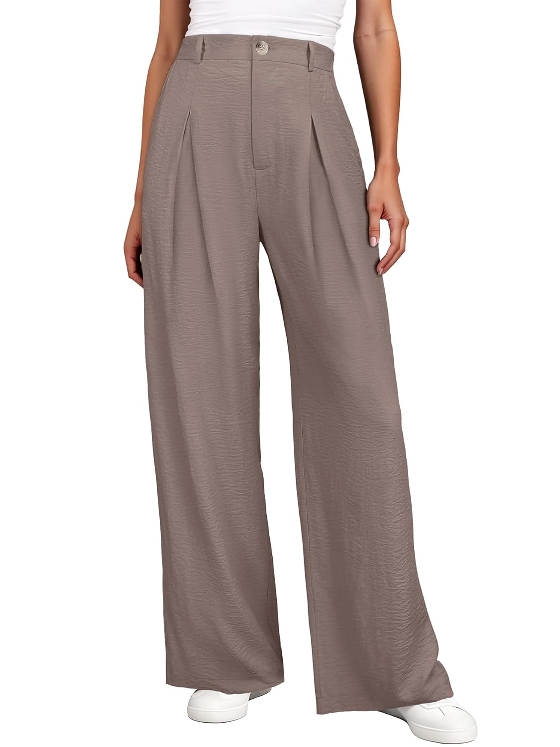 ANRABESS Women Wide Leg Dress Pants 2026 Summer High Waisted Business Casual Work Trousers Dressy Office Palazzo Pants