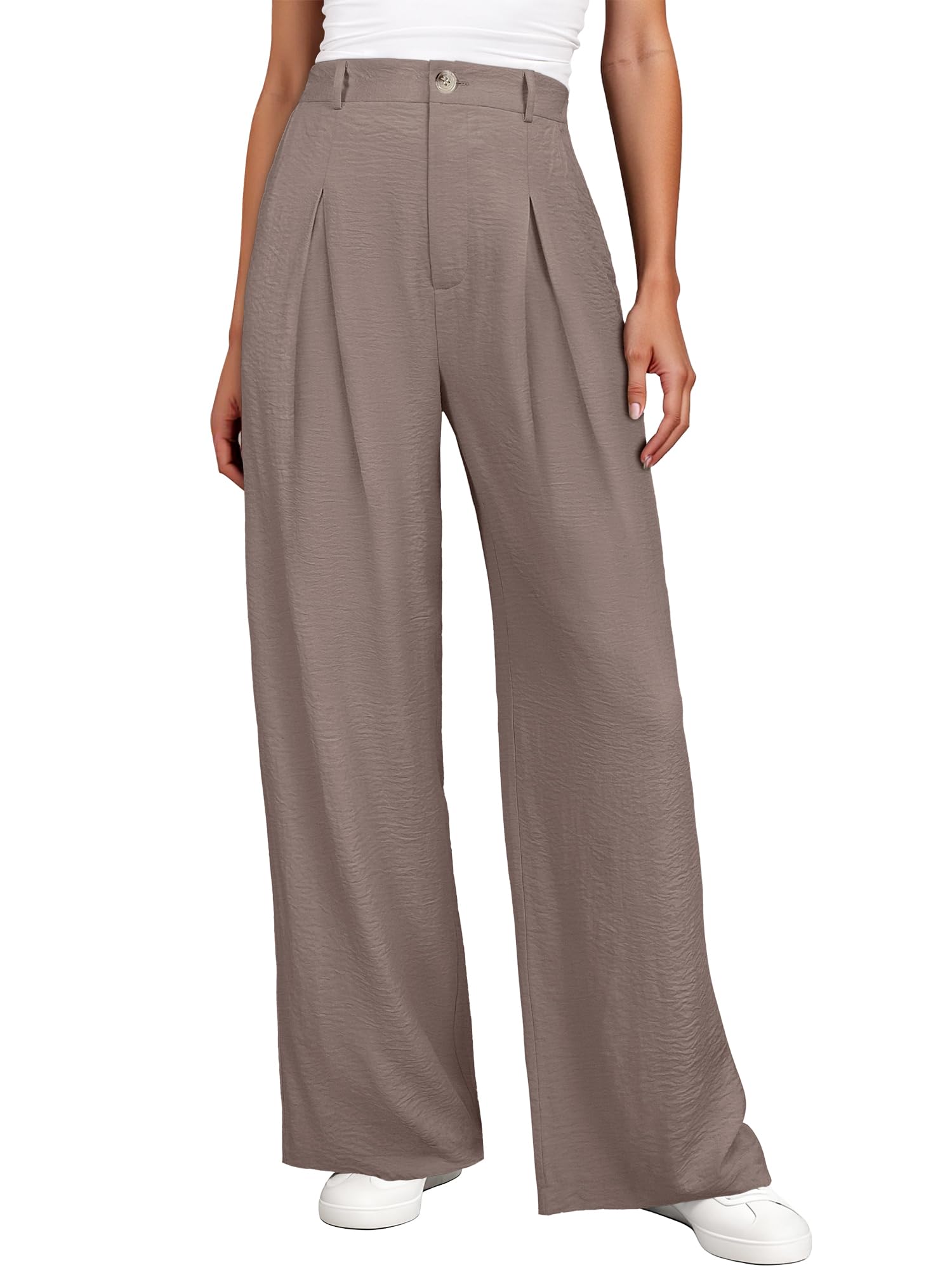 ANRABESS Women Wide Leg Dress Pants 2026 Summer High Waisted Business Casual Work Trousers Dressy Office Palazzo Pants