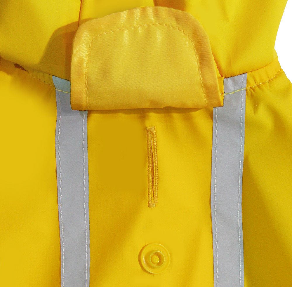 Best Pet Supplies - Voyager Waterproof Dogs Rain Poncho, Yellow, Medium, 
