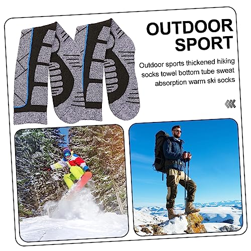 balacoo 1 par de meias quentes para atividades ao ar livre, esqui, snowboard, até o joelho, absorção