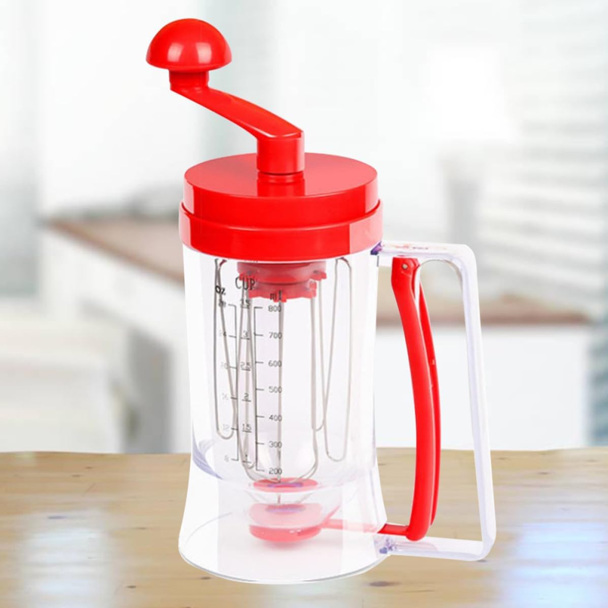 Manual Batter Dispenser with Internal Mixer for Cake and Muffin Making