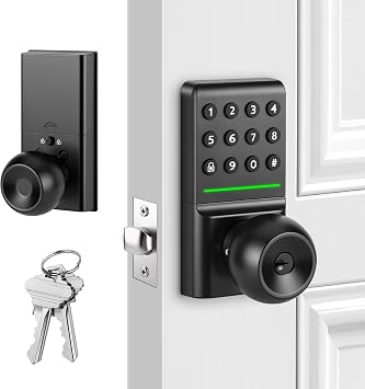 Keyless Entry Deadbolt Door Lock with Knobs,Password&Key Unlock, No APP
