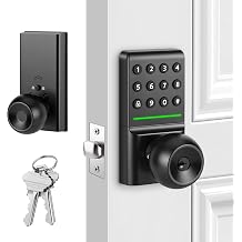 Keyless Entry Deadbolt Door Lock with Knobs,Password&Key Unlock, No APP