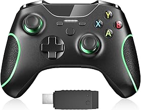 Puning Xbox Controller,2.4G Wireless Controller Compatible With Xbox One/One S/One X/Xbox Series X/Elite/PS3/PC Windows 7/8/10 with Dual Vibration（black）
