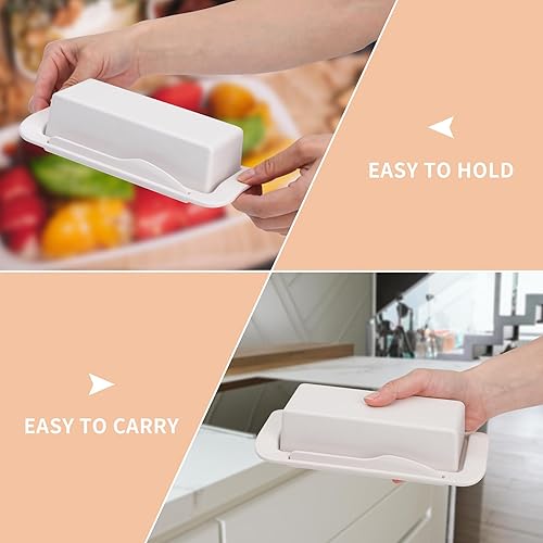 Miniatura 6 de Mantequillera de bambú con tapa y cuchillo, pequeño recipiente para mantequilla para un palo de mantequilla, recipiente para mantequilla para