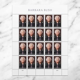 Barbara Bush 2025 (2 Sheets of 20) Commemorative First-Class Mail Forever Postage Stamps