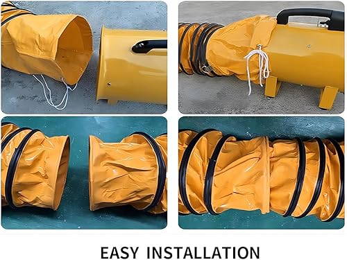 Miniatura 8 de Tubo flexible de PVC de 16 pies con gancho en S y soporte de acero HAVC para ventilador de 8 pulgadas ventilador y ventilador de escape