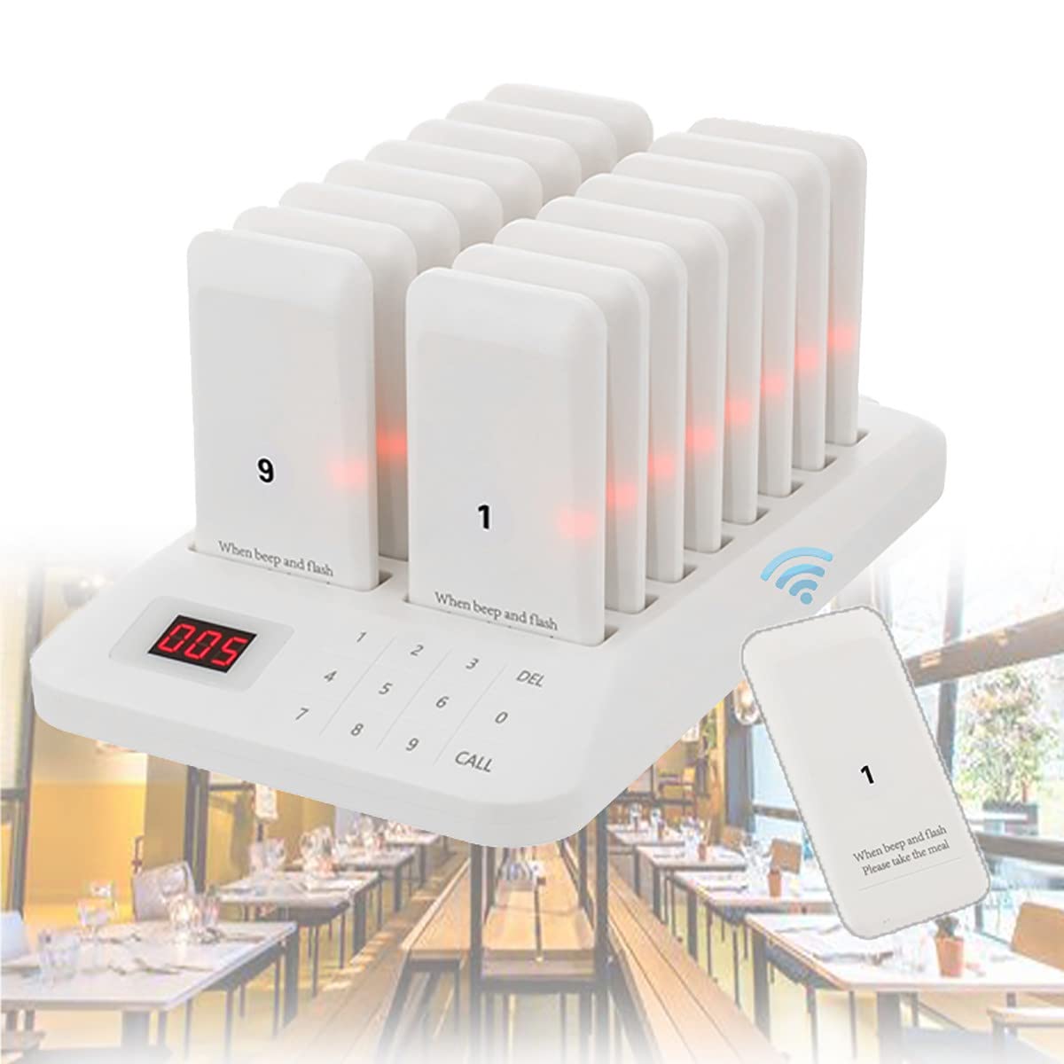 Restauracja Pager System, Bezprzewodowy System PrzywołAwczy,16 PageróW,999 KanałóW, Sygnał DźWięKowy/Wibracje/BłYsk, DłUgi Czas Czuwania 48 Godzin,Dla Restauracji Bar Hotel Kawiarnia